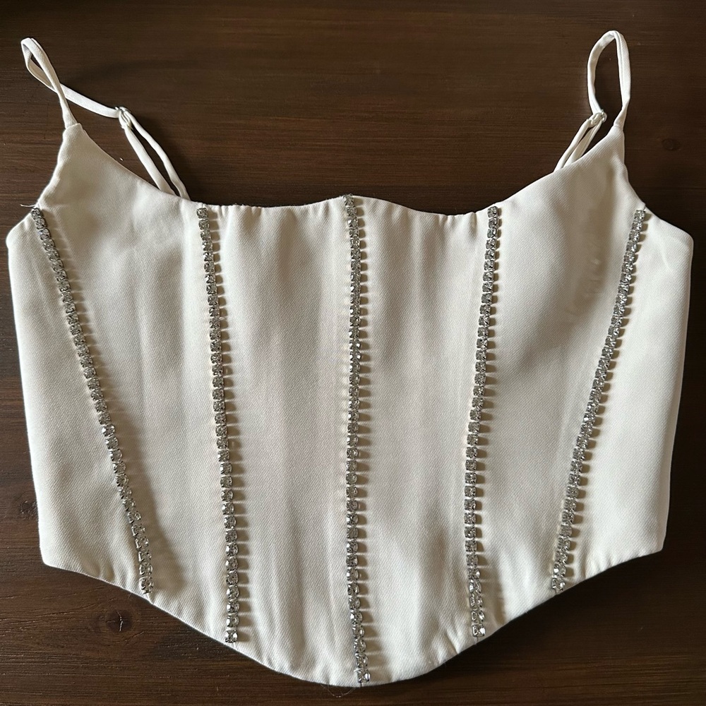 Oh Polly Cream Beaded Camisole